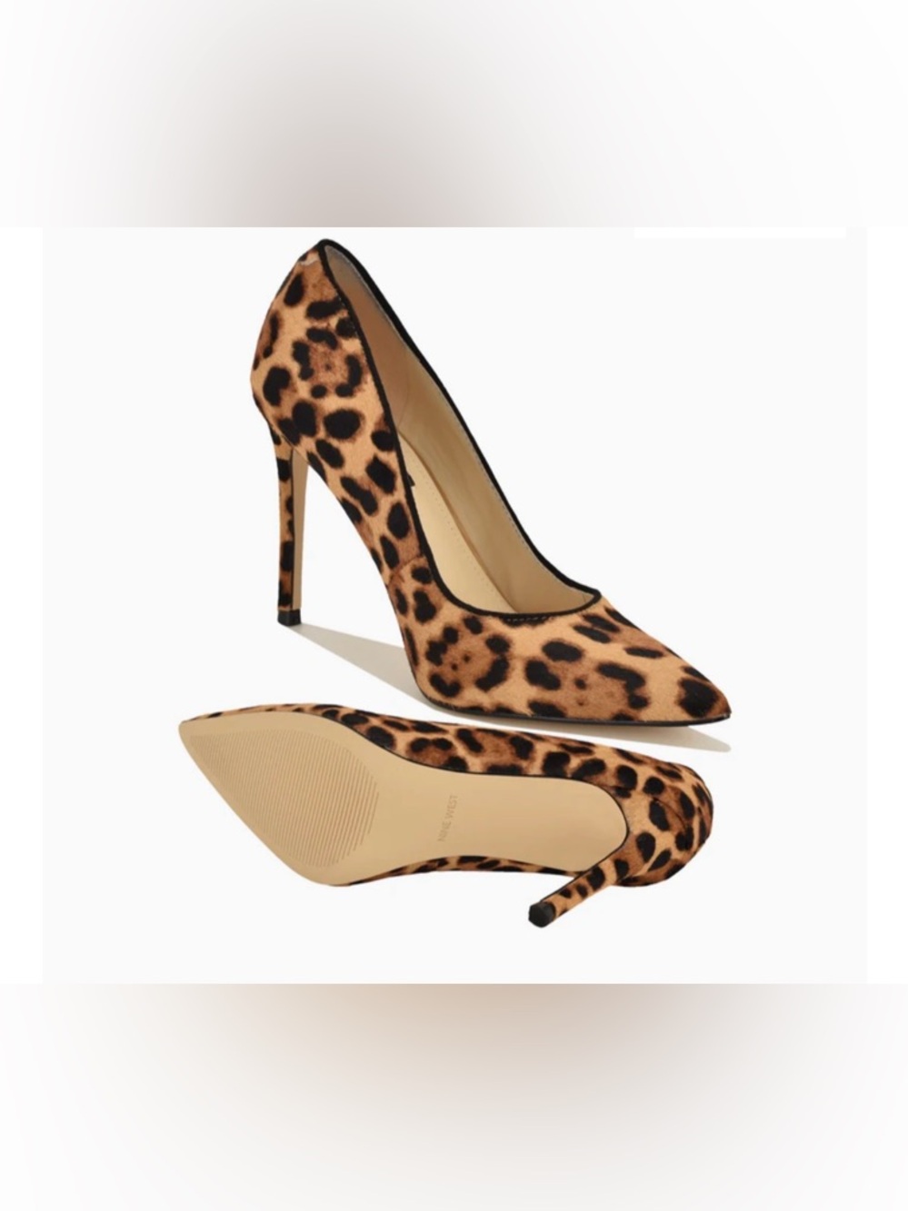 NIB Nine West Leopard Print Stiletto High Heels Size 6 - Picture 3 of 13